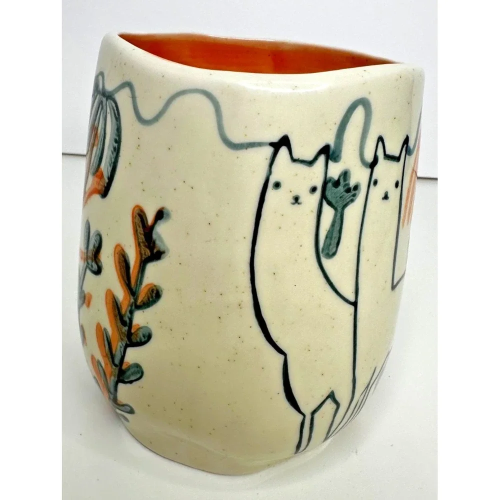 Wild Alpaca Ceramic Vase Planter Alex Sickling Anthropologie 4.5